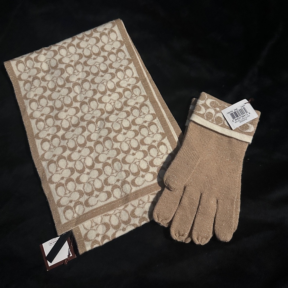 Coach scarf 🧣 and gloves 🧤